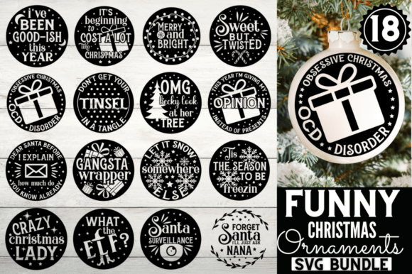 Download Funny Christmas Ornament SVG Bundle - Svg Collection