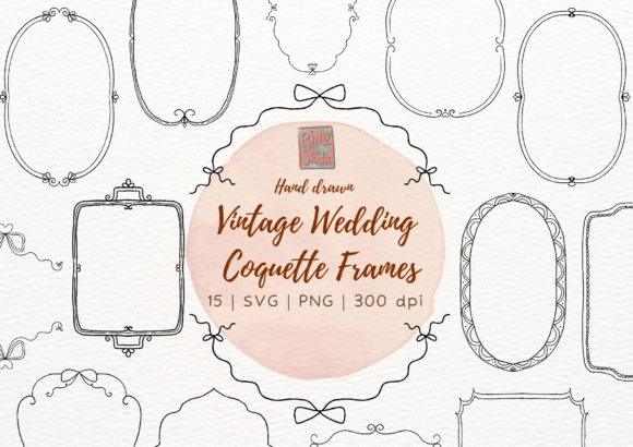 Download Vintage Wedding Coquette Frames SVG - Svg Collection